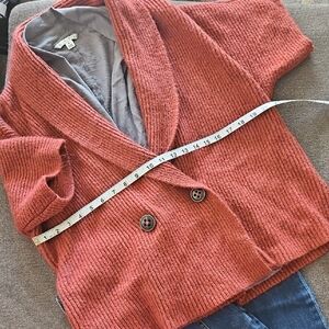 Women's Cozy Rust Cardigan Sweater